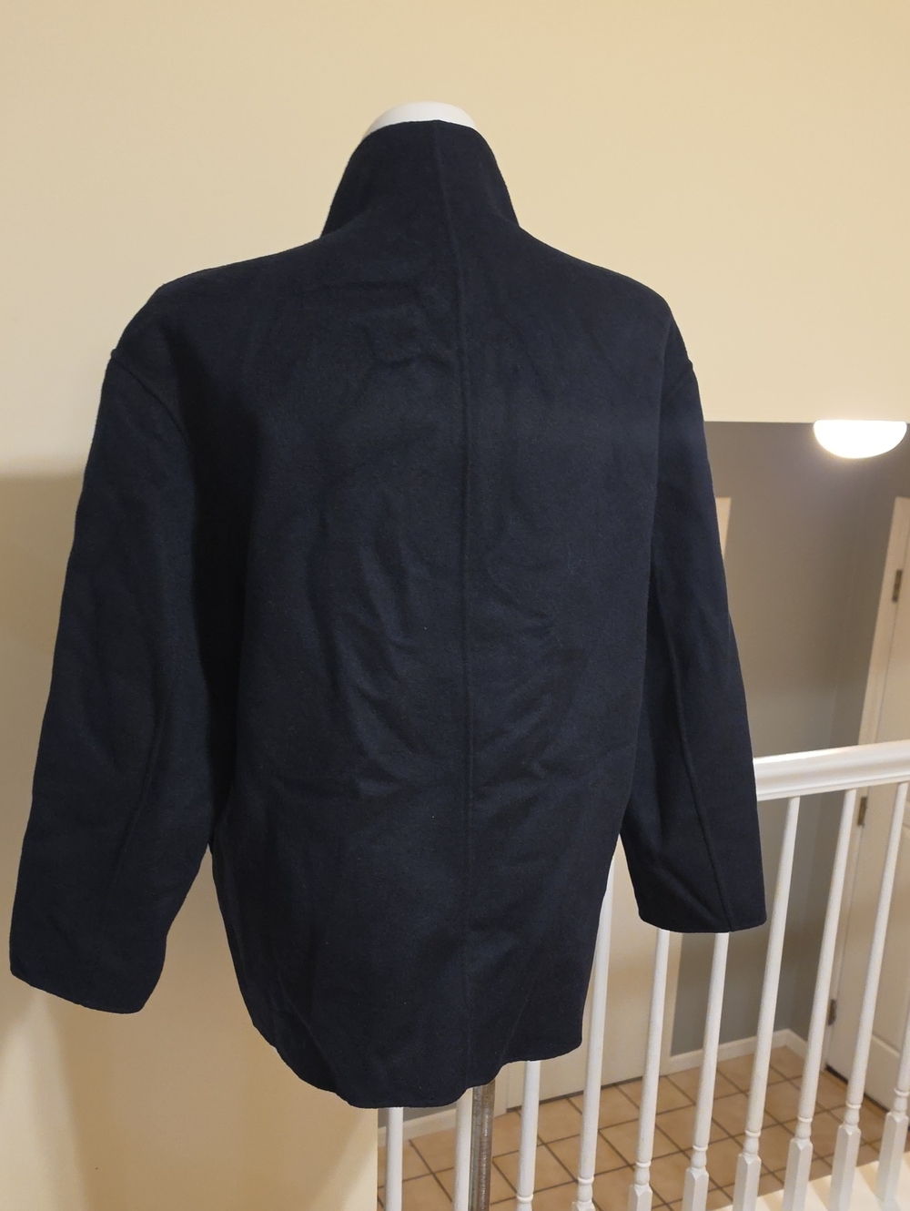 Alex Mill SOPHIA BLACK WOOL Coat SIZE L NWOT - Picture 8 of 16